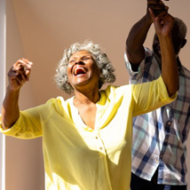 Couple dancing and laughing